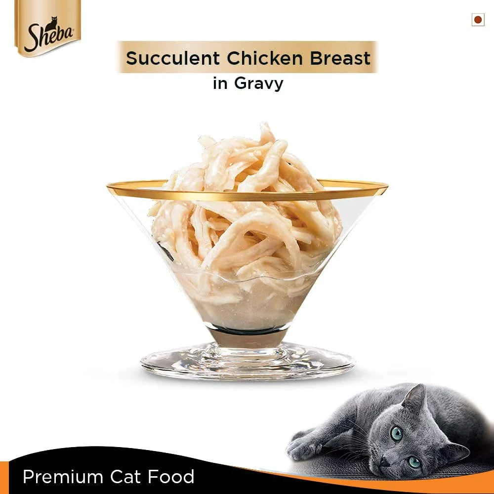 Sheba Complete Nutrition Succulent Chicken Breast In Gravy Cat Wet Food - Cadotails