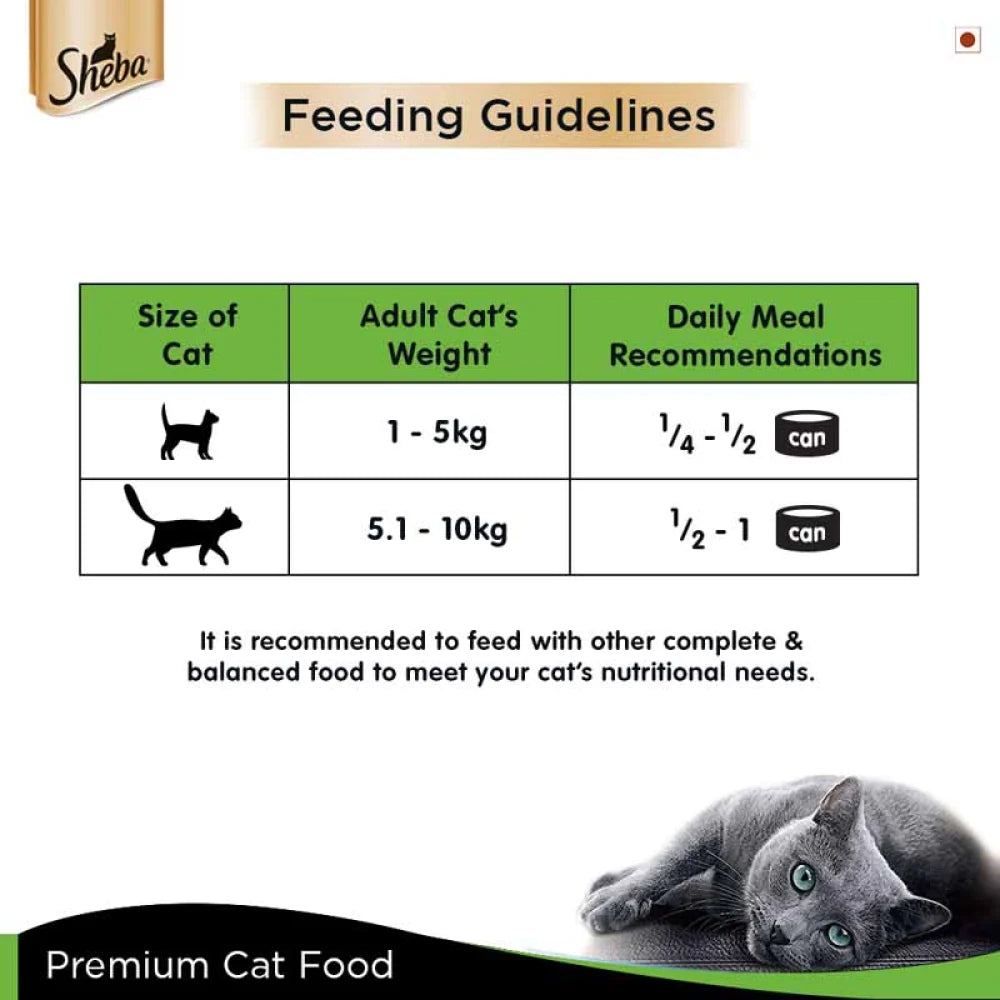 Sheba Complete Nutrition Tuna White Meat & Snapper In Gravy Cat Wet Food - Cadotails