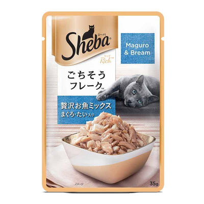 Sheba Fish Mix (Maguro & Bream) Premium Cat Wet Food - Cadotails