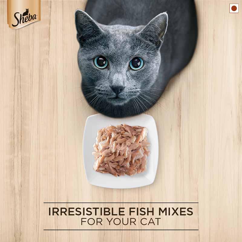 Sheba Fish Mix (Maguro & Bream) Premium Cat Wet Food - Cadotails