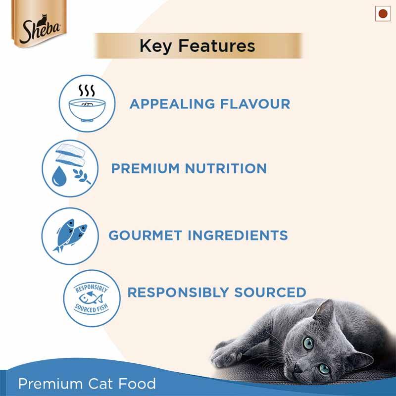 Sheba Fish Mix (Maguro & Bream) Premium Cat Wet Food - Cadotails