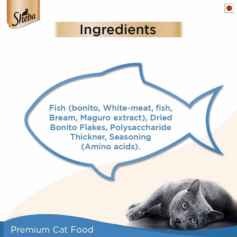 Sheba Fish Mix (Maguro & Bream) Premium Cat Wet Food - Cadotails