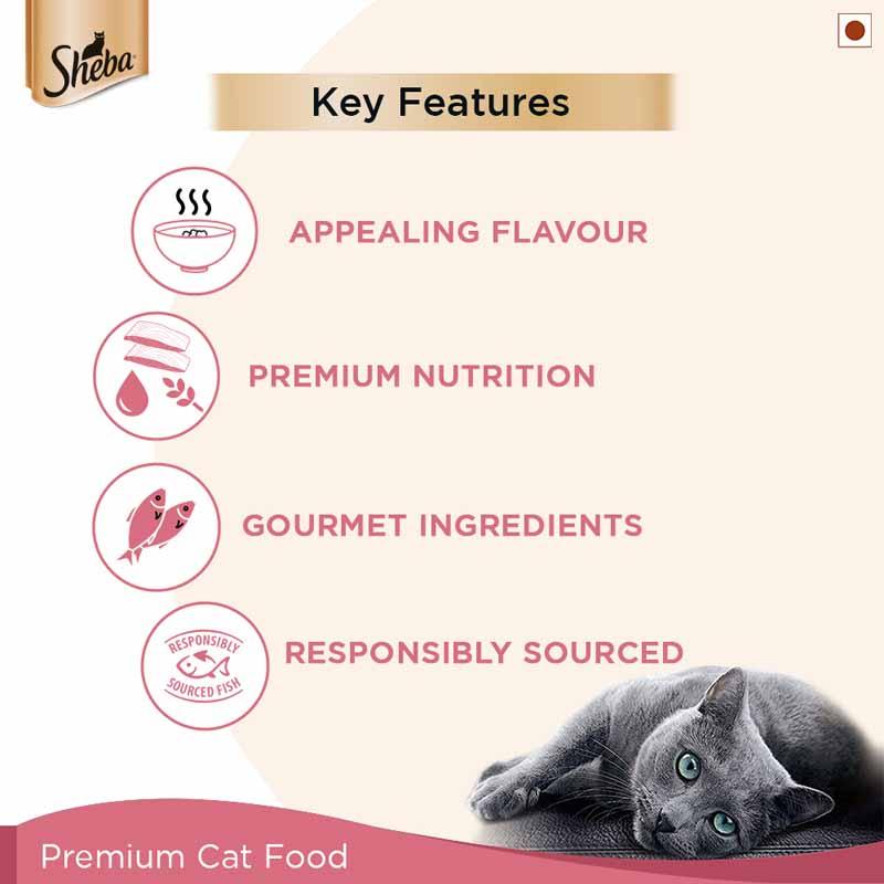 Sheba Fish Mix (Skipjack & Salmon) Premium Cat Wet Food - Cadotails