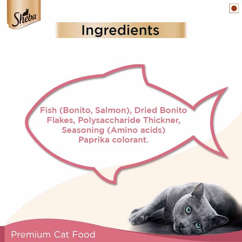 Sheba Fish Mix (Skipjack & Salmon) Premium Cat Wet Food - Cadotails