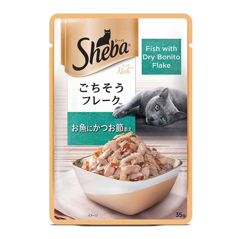 Sheba Fish With Dry Bonito Flake Premium Cat Wet Food - Cadotails