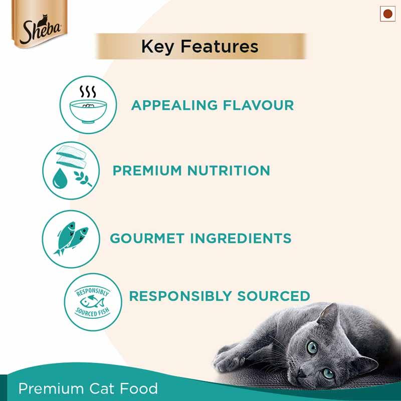 Sheba Fish With Dry Bonito Flake Premium Cat Wet Food - Cadotails