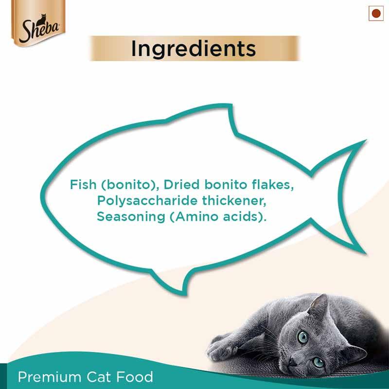 Sheba Fish With Dry Bonito Flake Premium Cat Wet Food - Cadotails