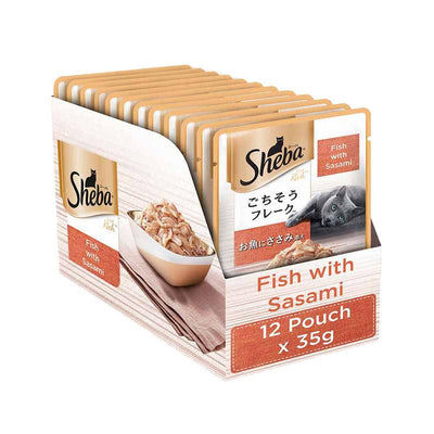 Sheba Fish With Sasami Premium Cat Wet Food - Cadotails