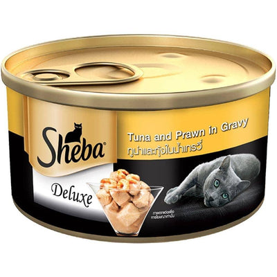 Sheba Tuna & Prawns in Gravy Premium Cat Wet Food - Cadotails