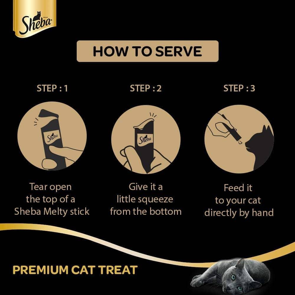 Sheba Tuna Flavor and Tuna & Prawn Maguro Selection Melty Premium Cat Treat - Cadotails