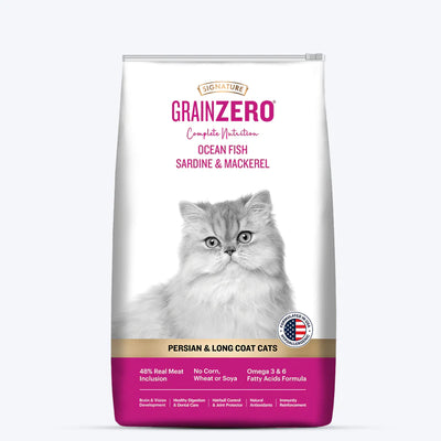 Signature Grain Zero Persian And Long Coat Cat Dry Food - Cadotails