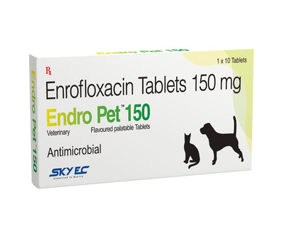 Skyec Endro Pet Enrofloxacin Anti-Microbial Tablets For Dogs & Cats - Cadotails