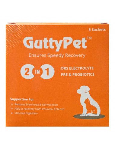 Skyec Gutty Pet Ors Electrolyte, Pre & Probiotics Sachets For Dogs & Cats - Cadotails