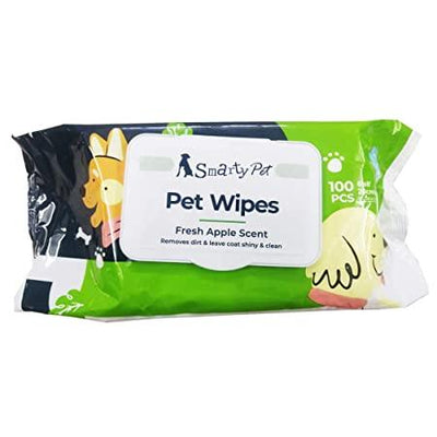Smarty Pet Removes Dirt & Leave Coat Shiny & Clean Fresh Apple Scent Wipes - Cadotails