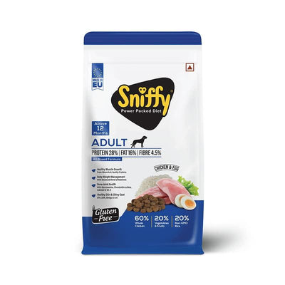 Sniffy Gluten Free Chicken & Egg For Adult Dog Dry Food - Cadotails