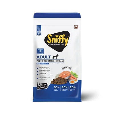 Sniffy Gluten Free Salmon & Egg For Adult Dog Dry Food - Cadotails