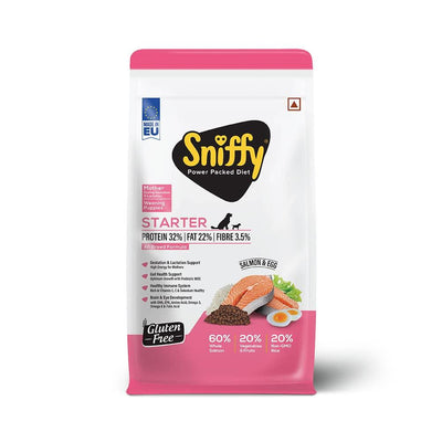 Sniffy Gluten Free Salmon & Egg Starter Dog Dry Food - Cadotails
