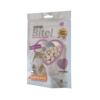 Super Bite Salmon Dice 70G Cat Treat - Cadotails