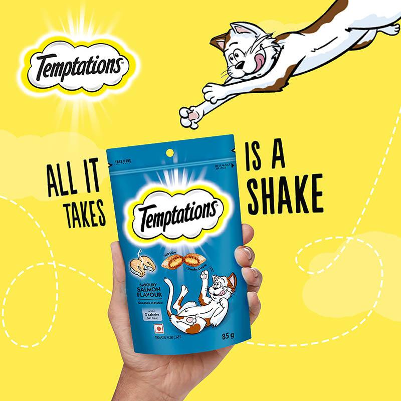 Temptations Cat Treat, Savoury Salmon Flavour - Cadotails