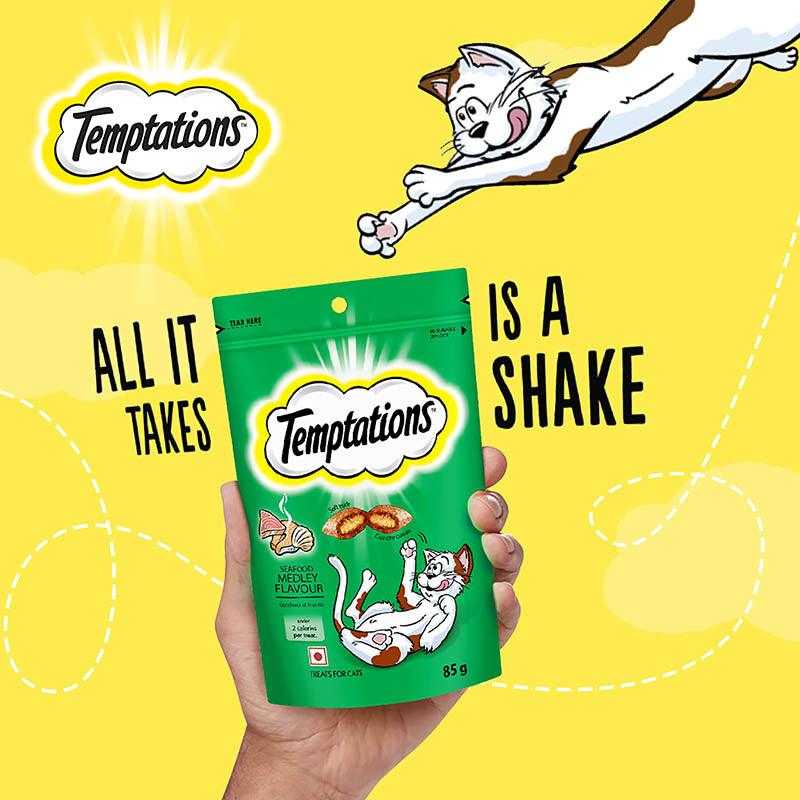 Temptations Cat Treat, Seafood Medley Flavour - Cadotails