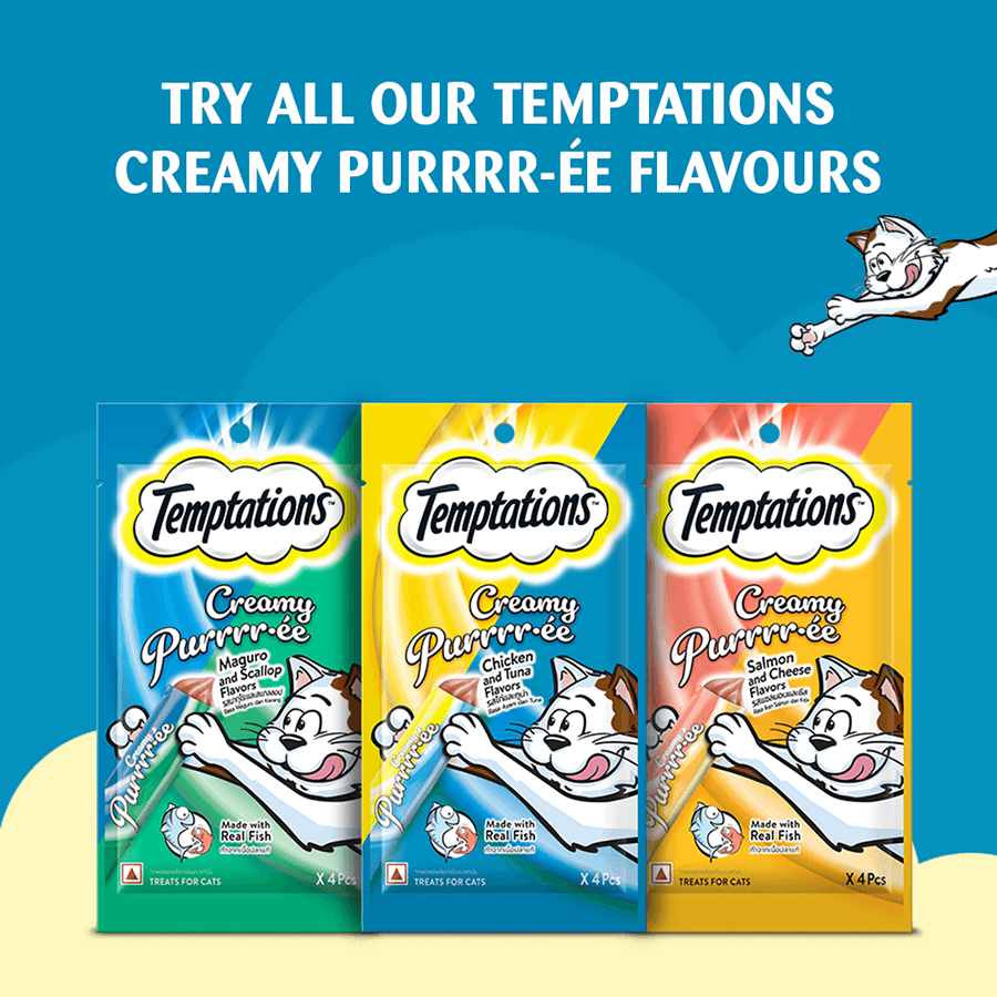 Temptations Creamy Pure Cat Treats, Chicken & Tuna Flavors - Cadotails