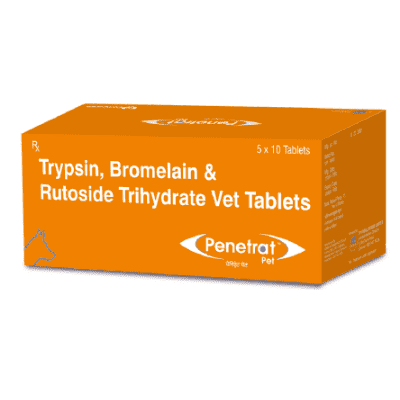 TTK Penetrat Pet Trypsin Bromelain Rutoside 10 Tablets For Dogs - Cadotails