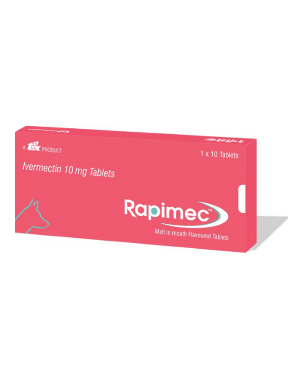 TTK Rapimec Flavoured Tablets 10Mg 10 Tablets For Dogs - Cadotails