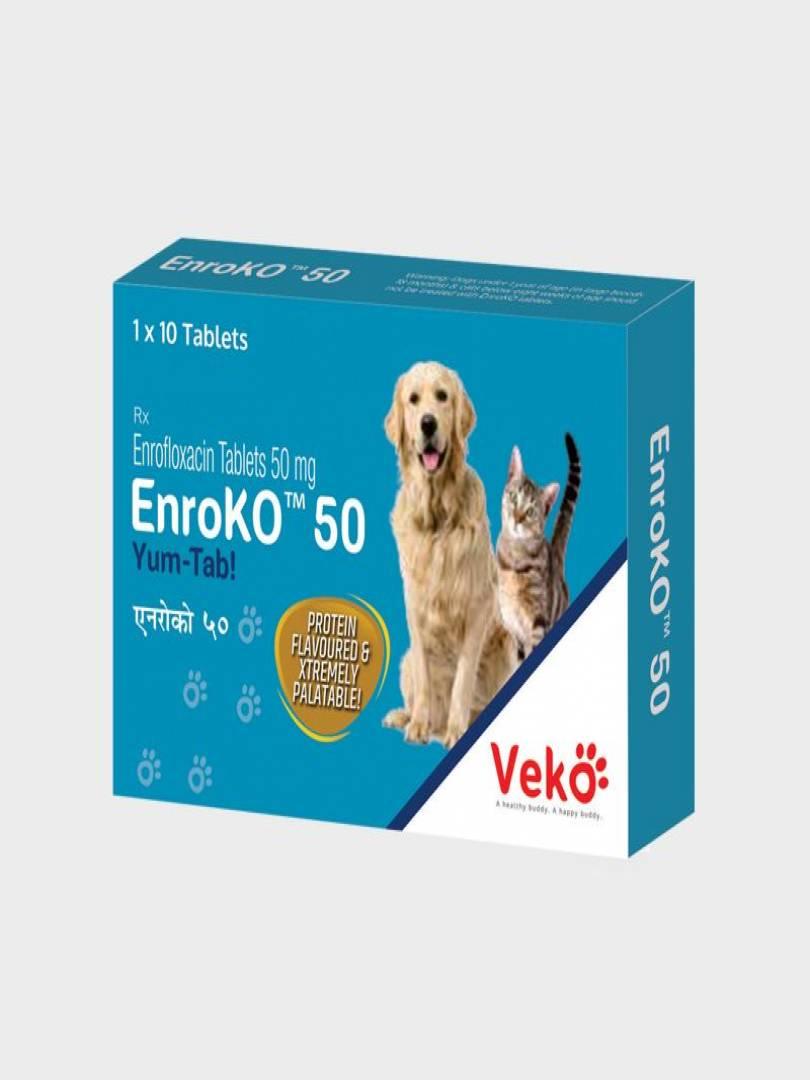 Veko Enroko 50Mg 10 Tablets For Dogs & Cats - Cadotails