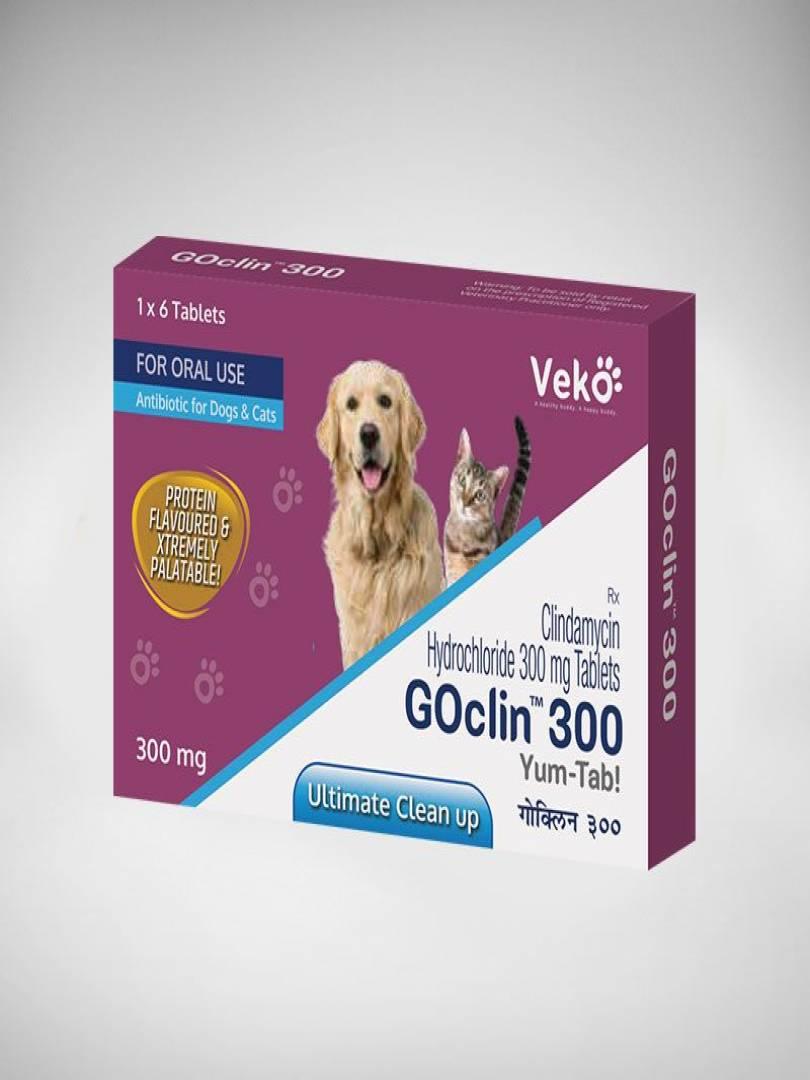 Veko Goclin 300Mg Yum-Tab 6 Tablets For Dogs & Cats - Cadotails