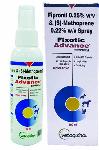Vetoquinol Fixotic Advance Anti Flea Tick Spray For Dogs & Cats - Cadotails