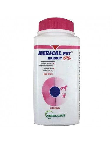 Vetoquinol Merical Pet Briskit Multivitamin Supplement 60 Tabs For Dogs & Cats - Cadotails