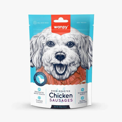 Wanpy Oven Roasted Chicken Sausages 100G Dog Treat - Cadotails