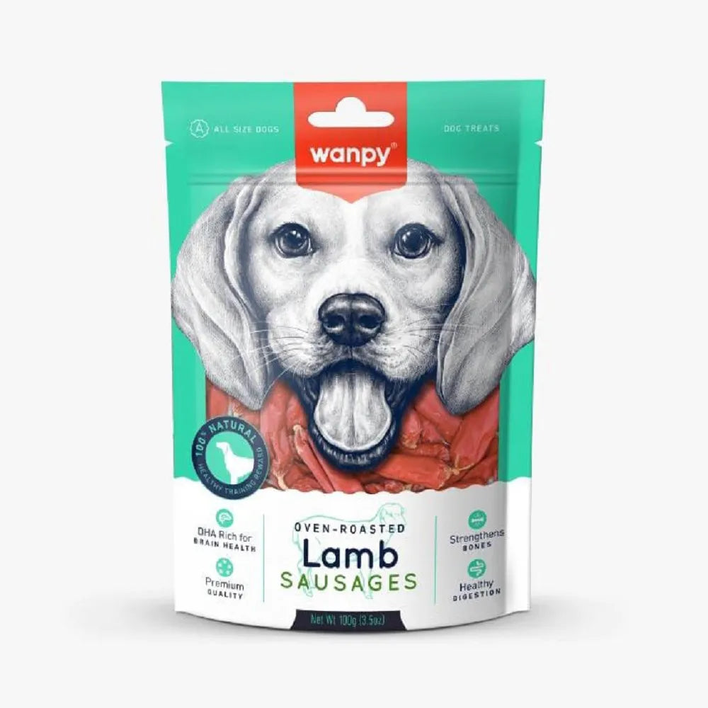 Wanpy Oven Roasted Lamb Sausages 100G Dog Treat - Cadotails