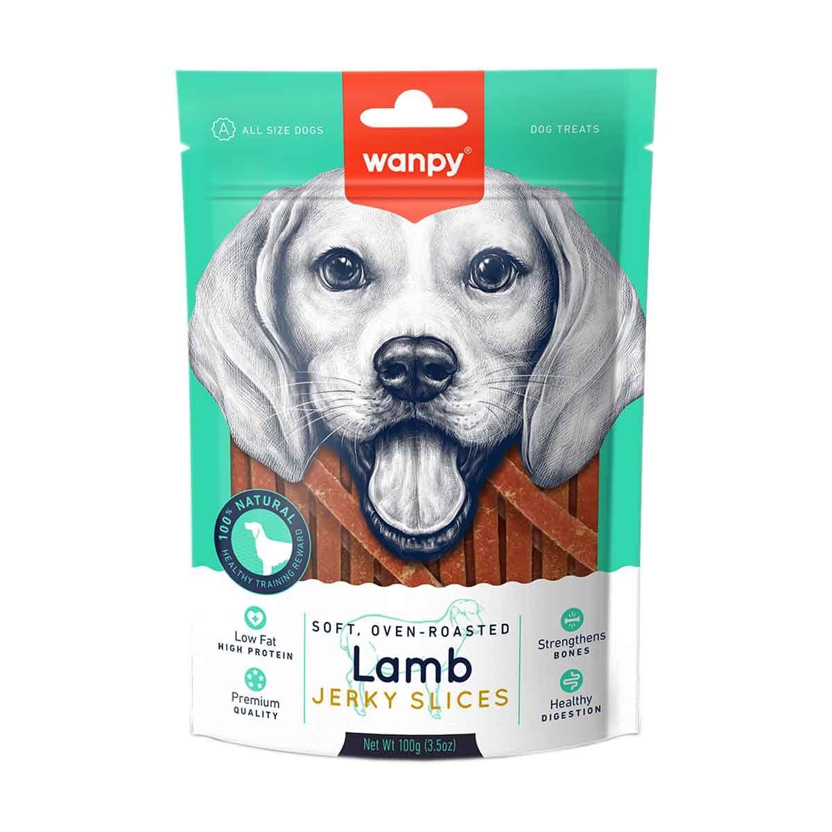 Wanpy Soft Oven Roasted Lamb Jerky Slices 100G Dog Treat - Cadotails