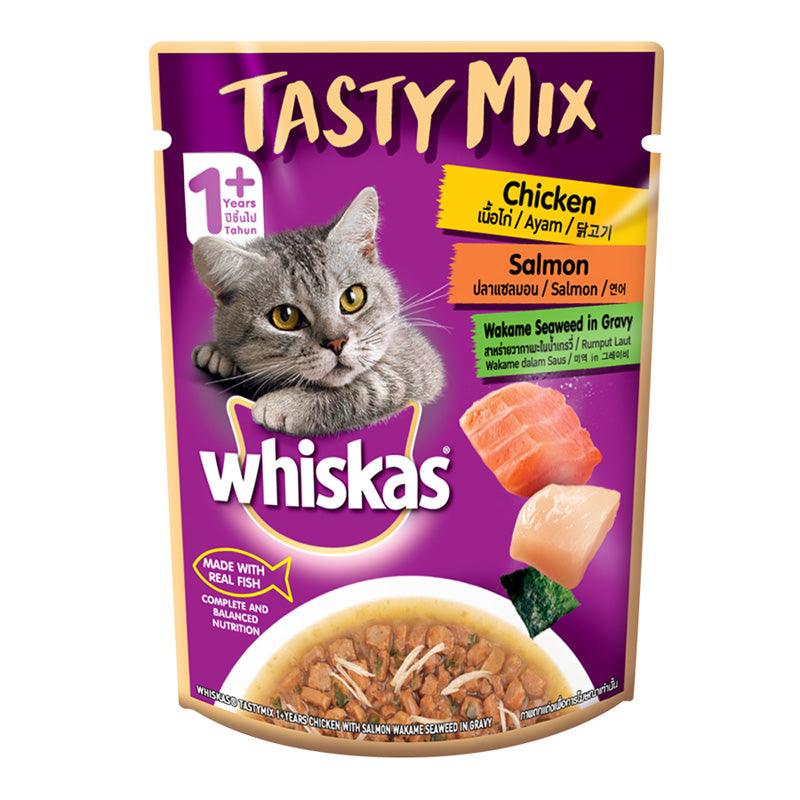 Whiskas Chicken With Salmon Wakame Seaweed In Gravy Tasty Mix Cat Wet Food