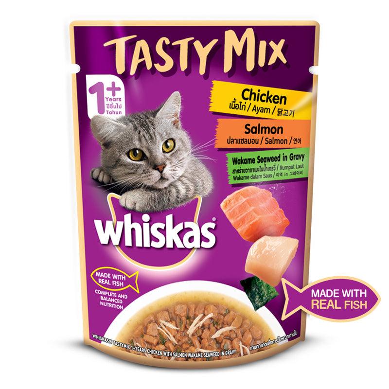 Whiskas Chicken With Salmon Wakame Seaweed In Gravy Tasty Mix Cat Wet Food