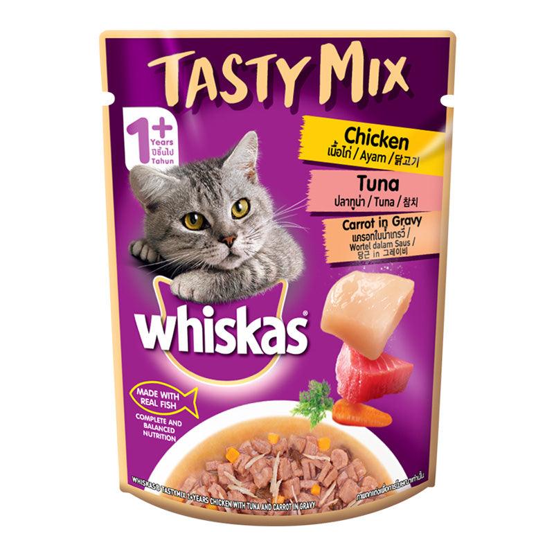 Whiskas Chicken With Tuna And Carrot In Gravy Tasty Mix Cat Wet Food - Cadotails