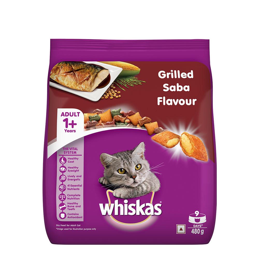 Whiskas Grilled Saba Flavour Adult Cat Dry Food - Cadotails