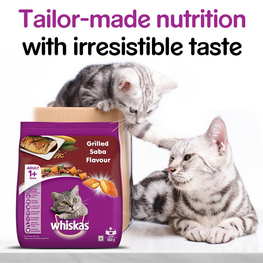 Whiskas Grilled Saba Flavour Adult Cat Dry Food - Cadotails