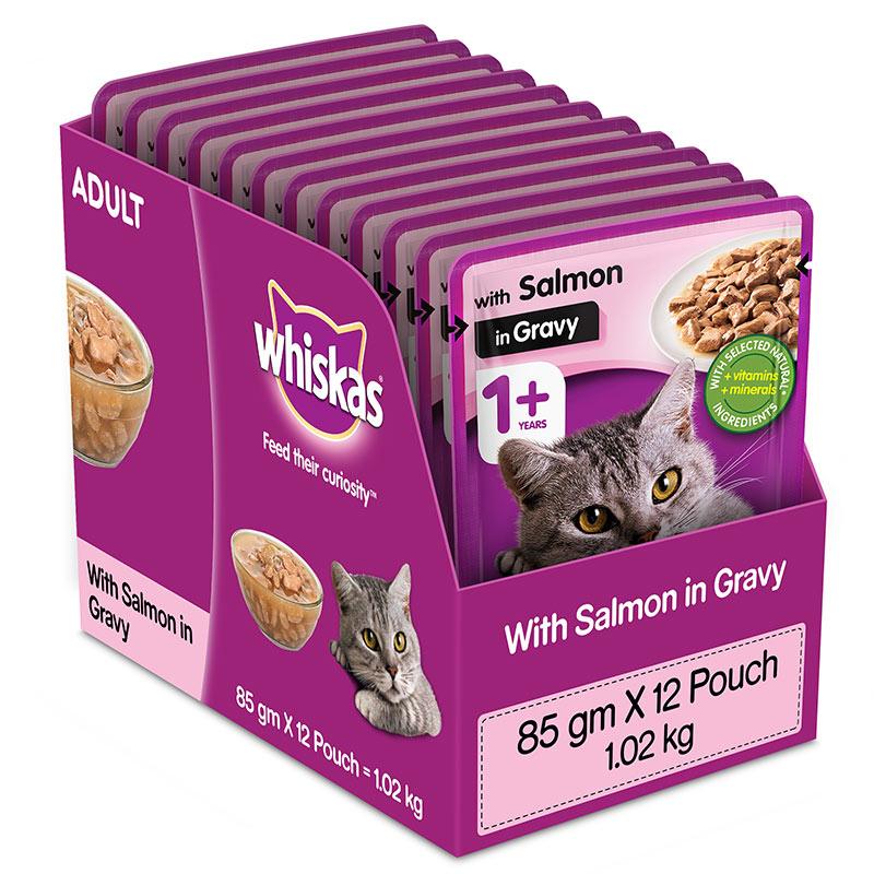 Whiskas Salmon In Gravy Adult Cat Wet Food - Cadotails