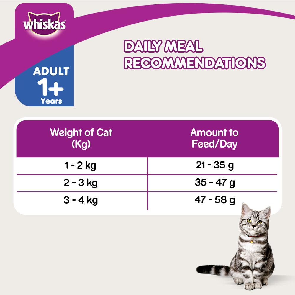 Whiskas Skin & Coat Chicken & Salmon Adult Cat Dry Food - Cadotails