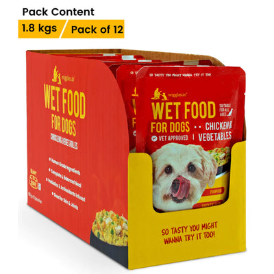 Wiggles Chicken & Vegetable 150G Dog Wet Food - Cadotails